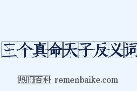 三个真命天子反义词是什么意思的图片